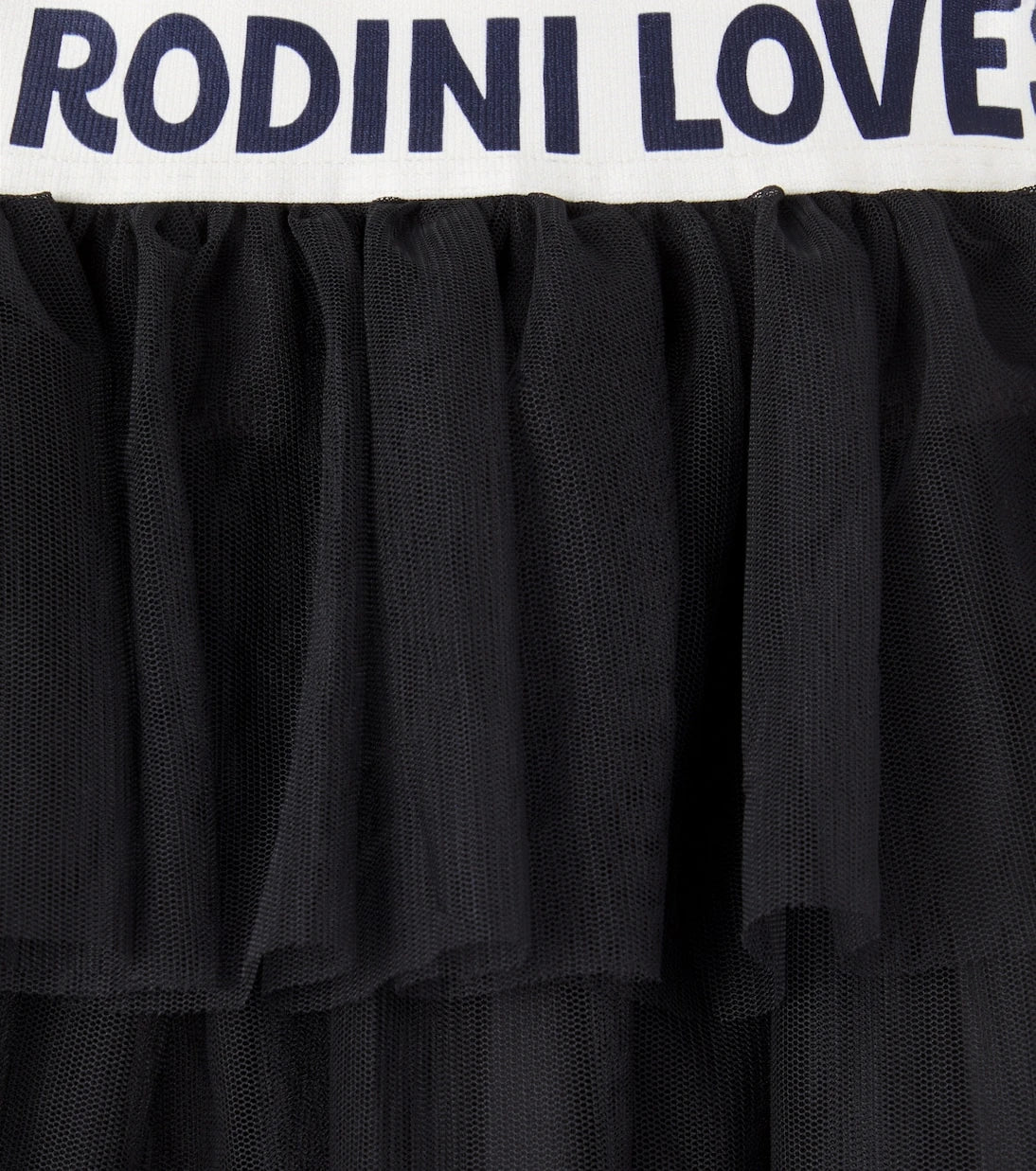 Mini Rodini - تنورة طبقات من التل مطبوعة بالشعار