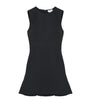 Black Wool-Blend Mini Dress