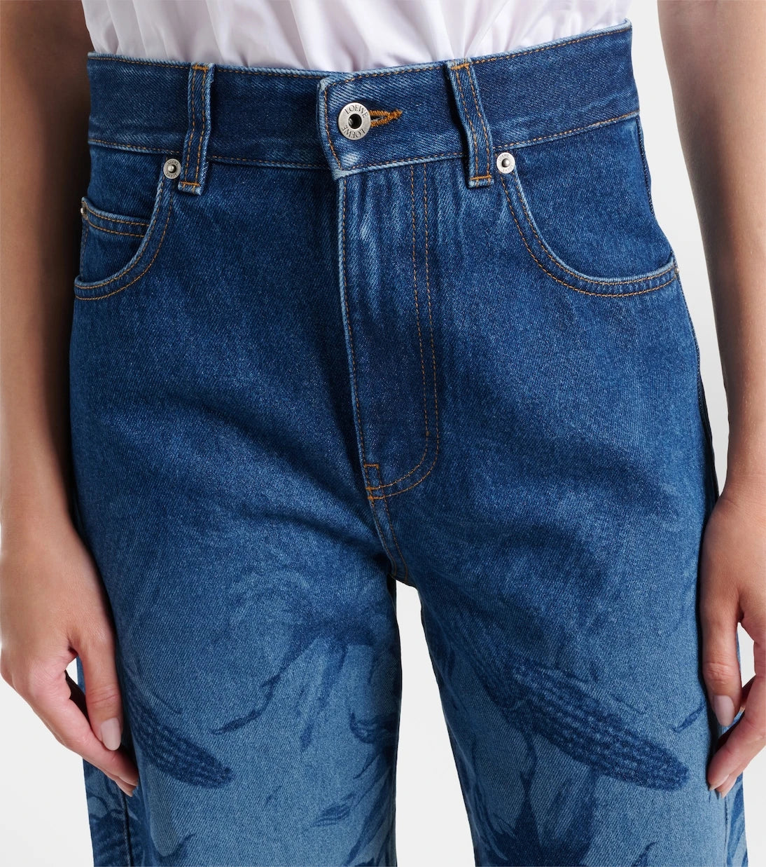 Loewe - Paula's Ibiza printed barrel-leg jeans