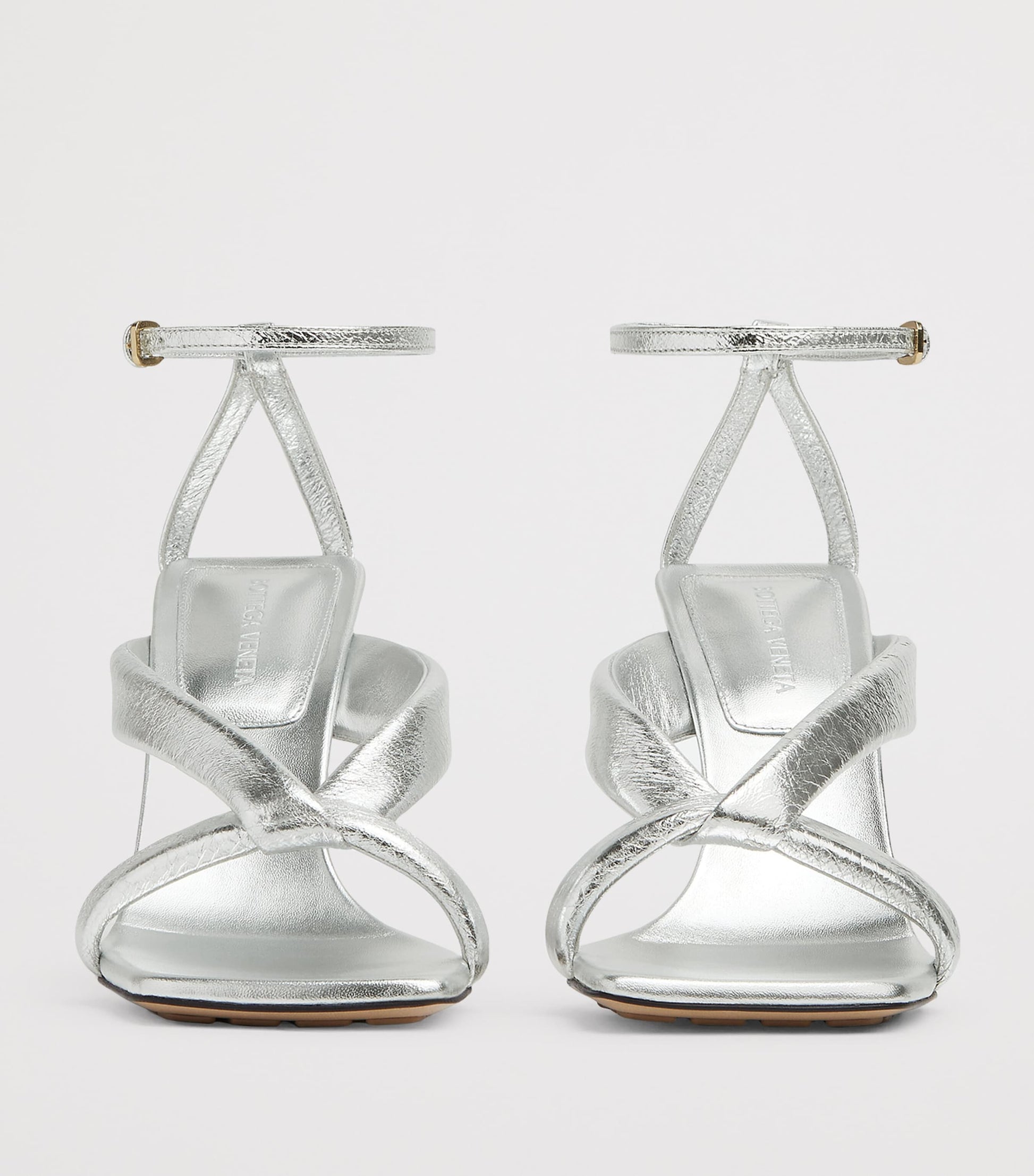 Metallic Leather Riva Sandals 90