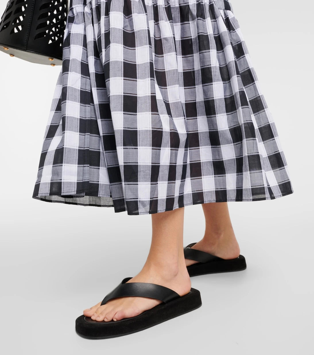 Eres - Chess printed cotton midi dress