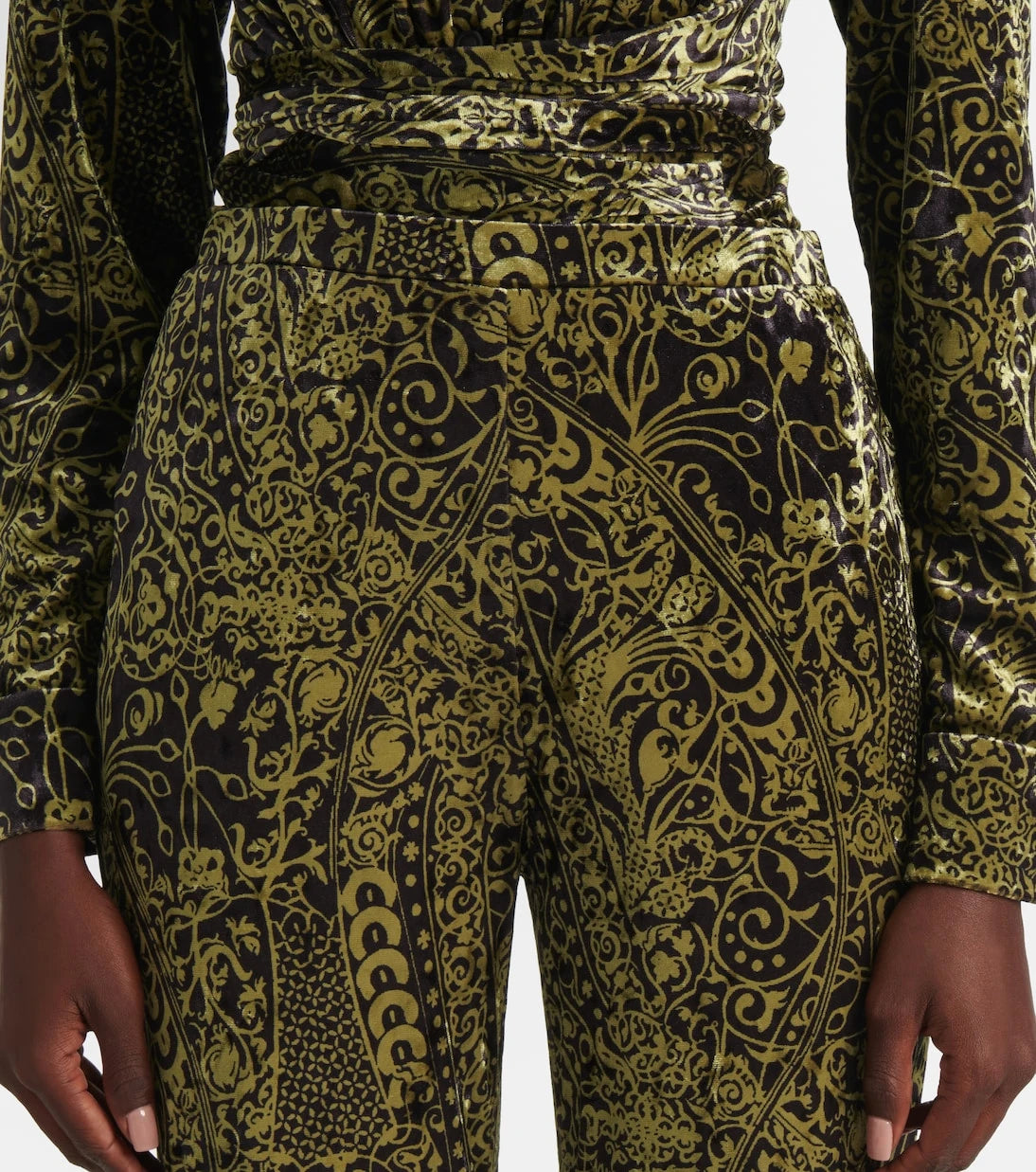 Diane von Furstenberg - Ruthette printed velvet flared pants