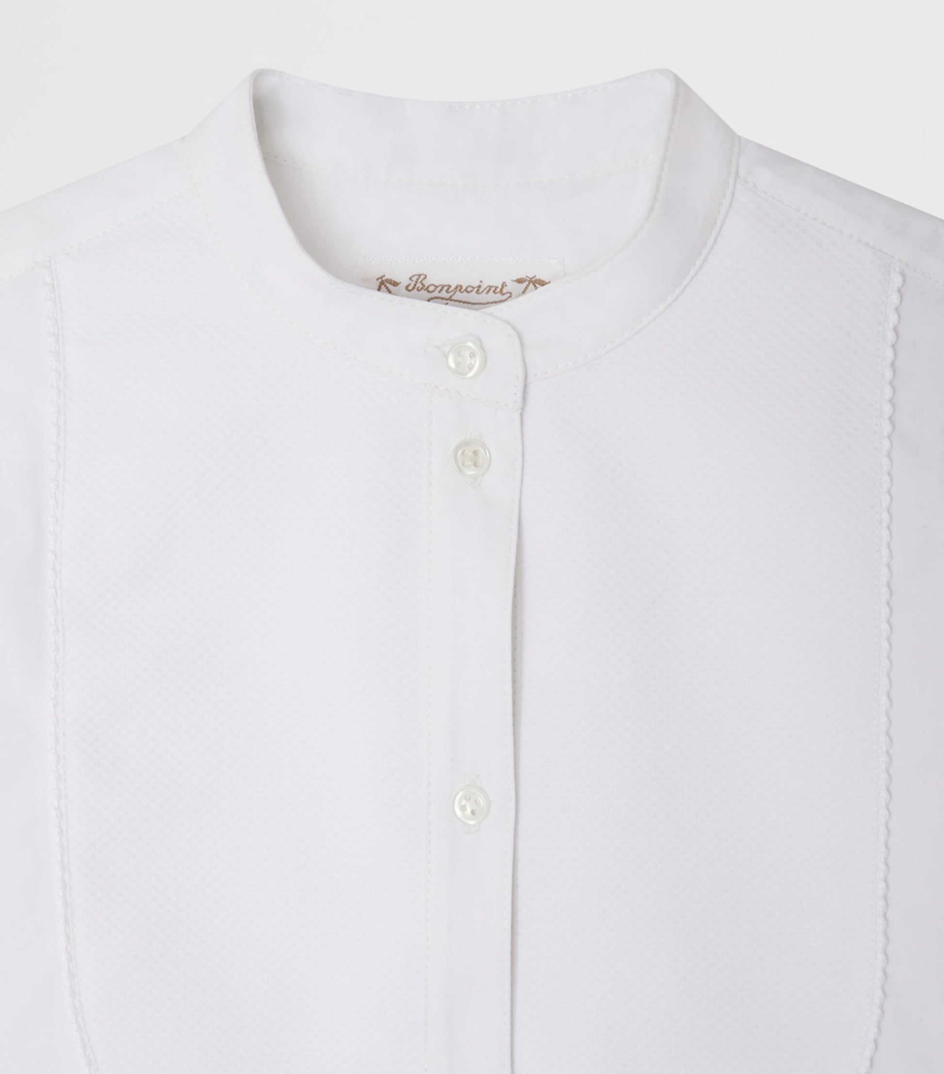 Cotton Bib-Collar Shirt (4-14 Years)