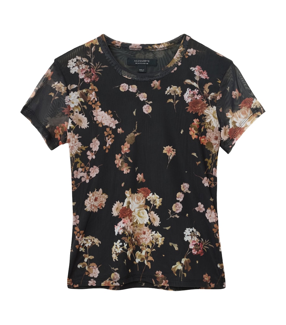 Floral Print Ellie T-Shirt ARMADA BLACK