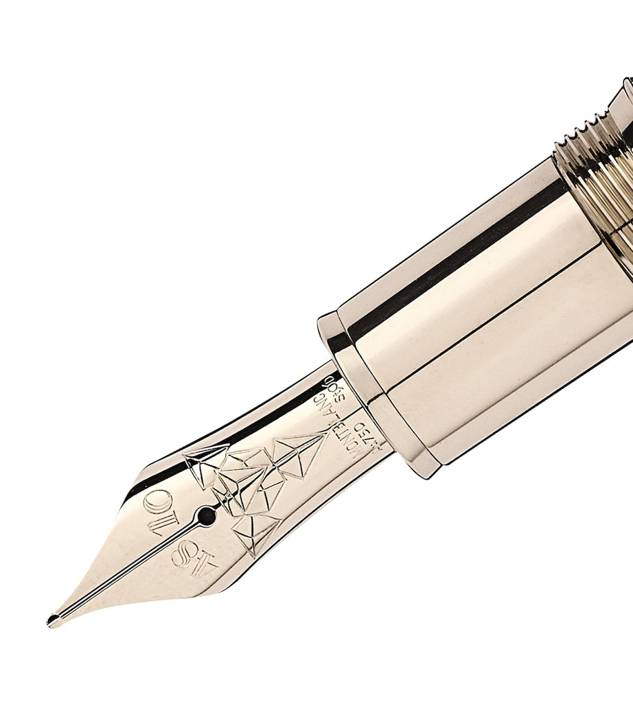 Gold-Plated Meisterstück Geometry Solitaire LeGrand Fountain Pen