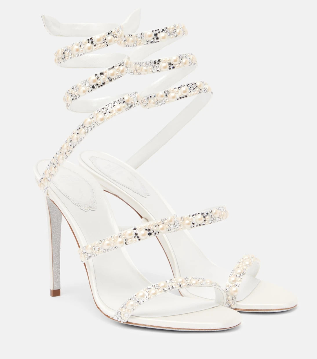 Rene Caovilla - Cleo 105 embellished satin sandals