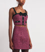 Alessandra Rich Pink Tweed Embellished Crop Top
