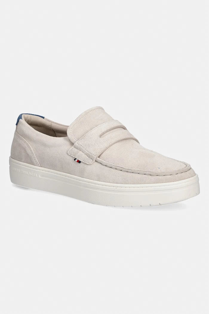 Tommy Hilfiger erkek süet mokasen MODERN LIGHT HYBRID SUEDE LOAFER