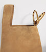 Veronica Beard Brown Suede Embellished Swing Clutch Bag