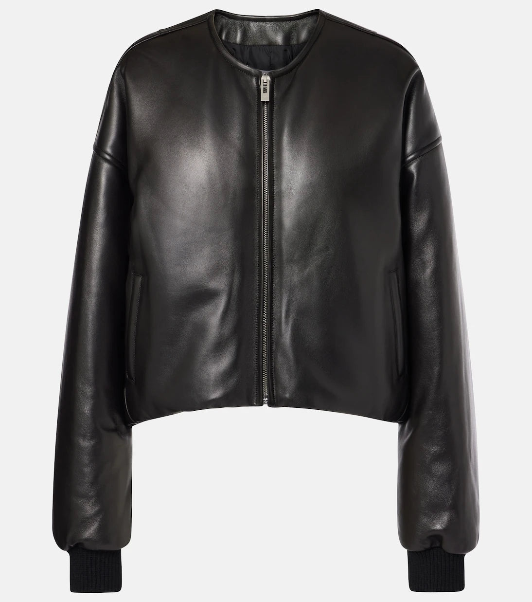 Alaïa - Leather bomber jacket