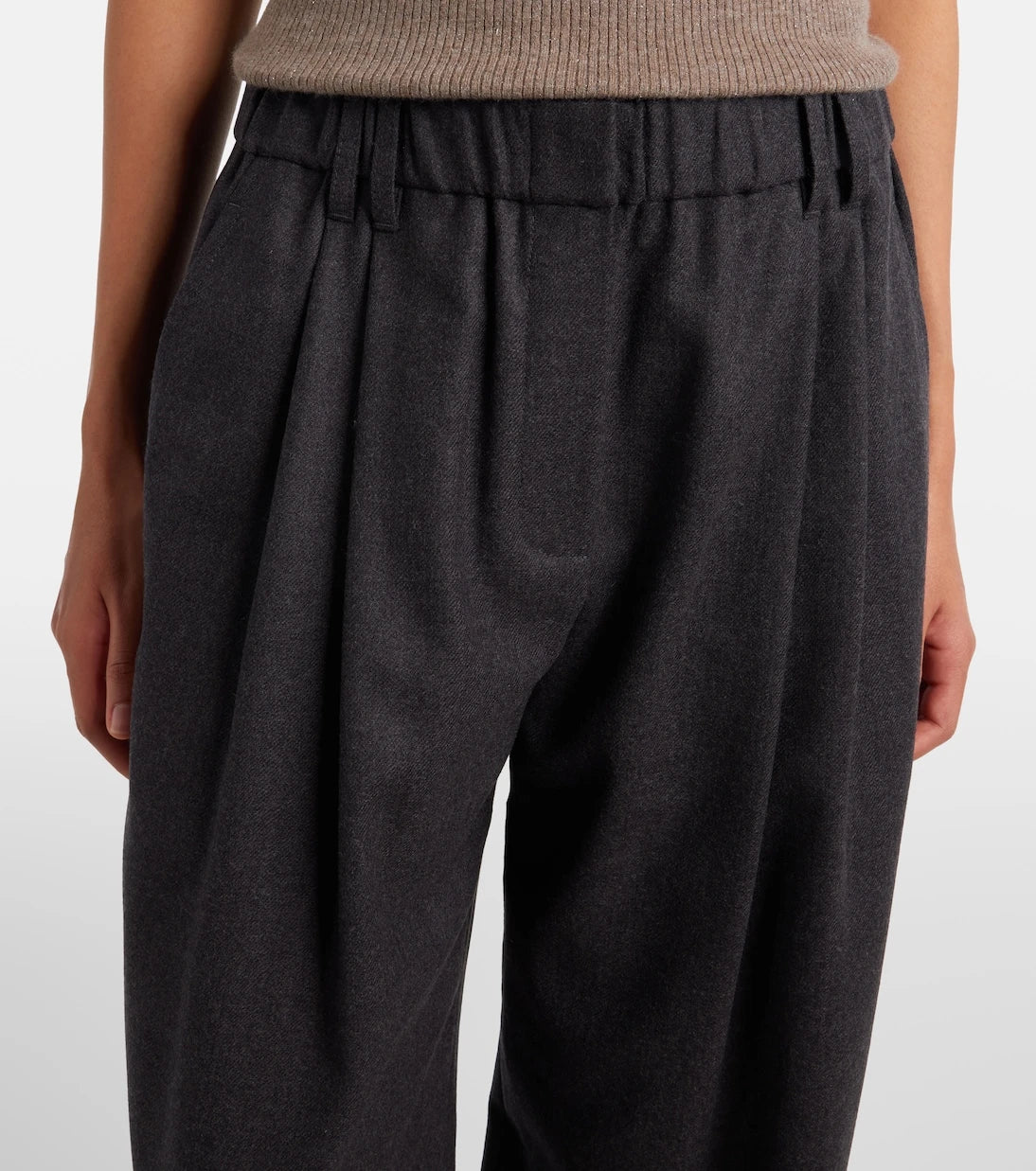 Brunello Cucinelli - Monili virgin wool wide-leg pants