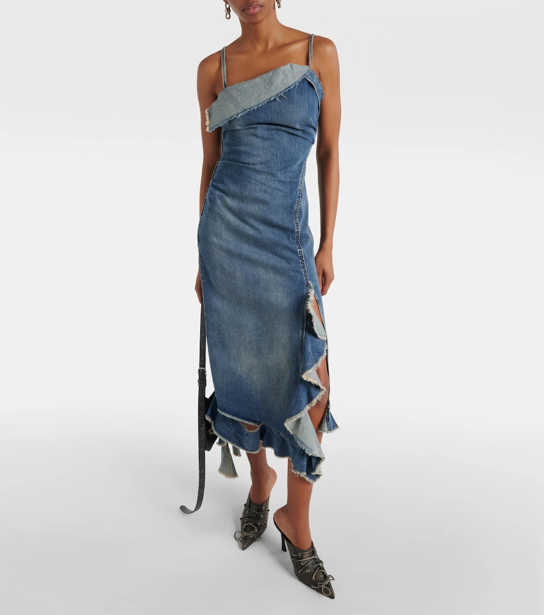 Acne Studios - Delouise ruffled denim midi dress