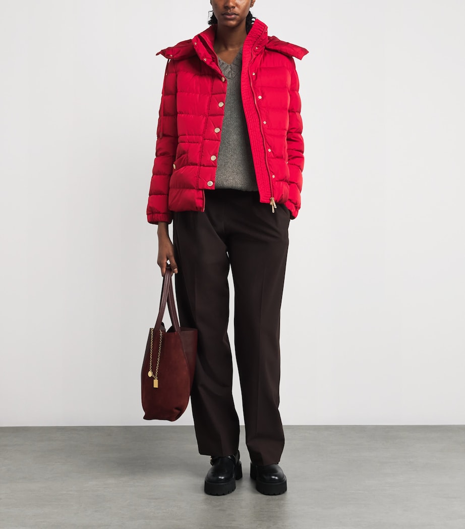 Weekend Max Mara Red Down Water-Repellent Puffer Jacket