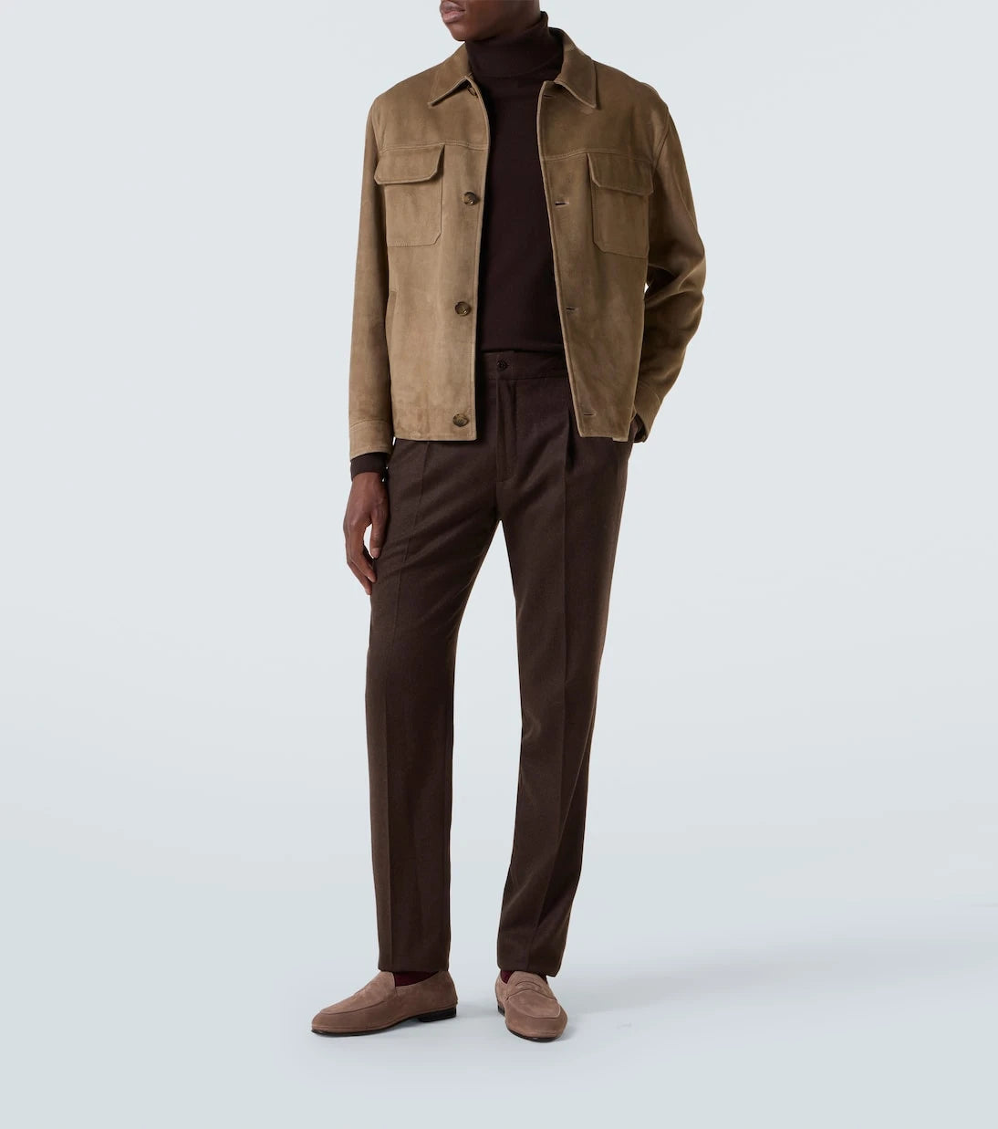 Rubinacci - Virgin wool flannel tapered pants