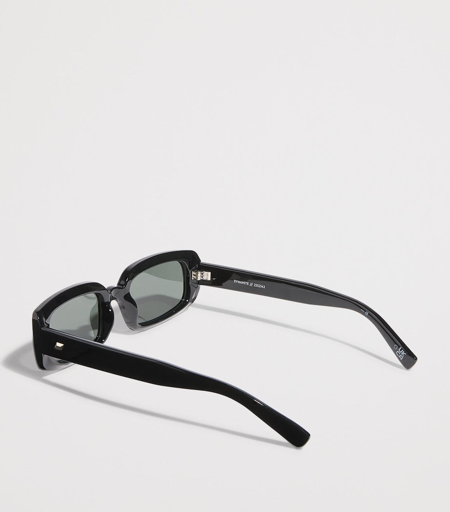 Black Rectangular Dynamite Sunglasses