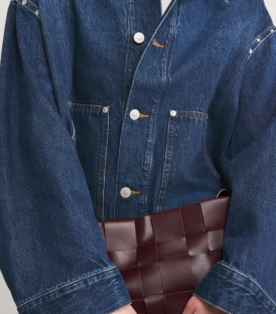 Studded Denim Jacket U71BL LE BLUE