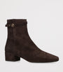 Tod's Brown Suede Stivaletto Cuoio Ankle Boots 35