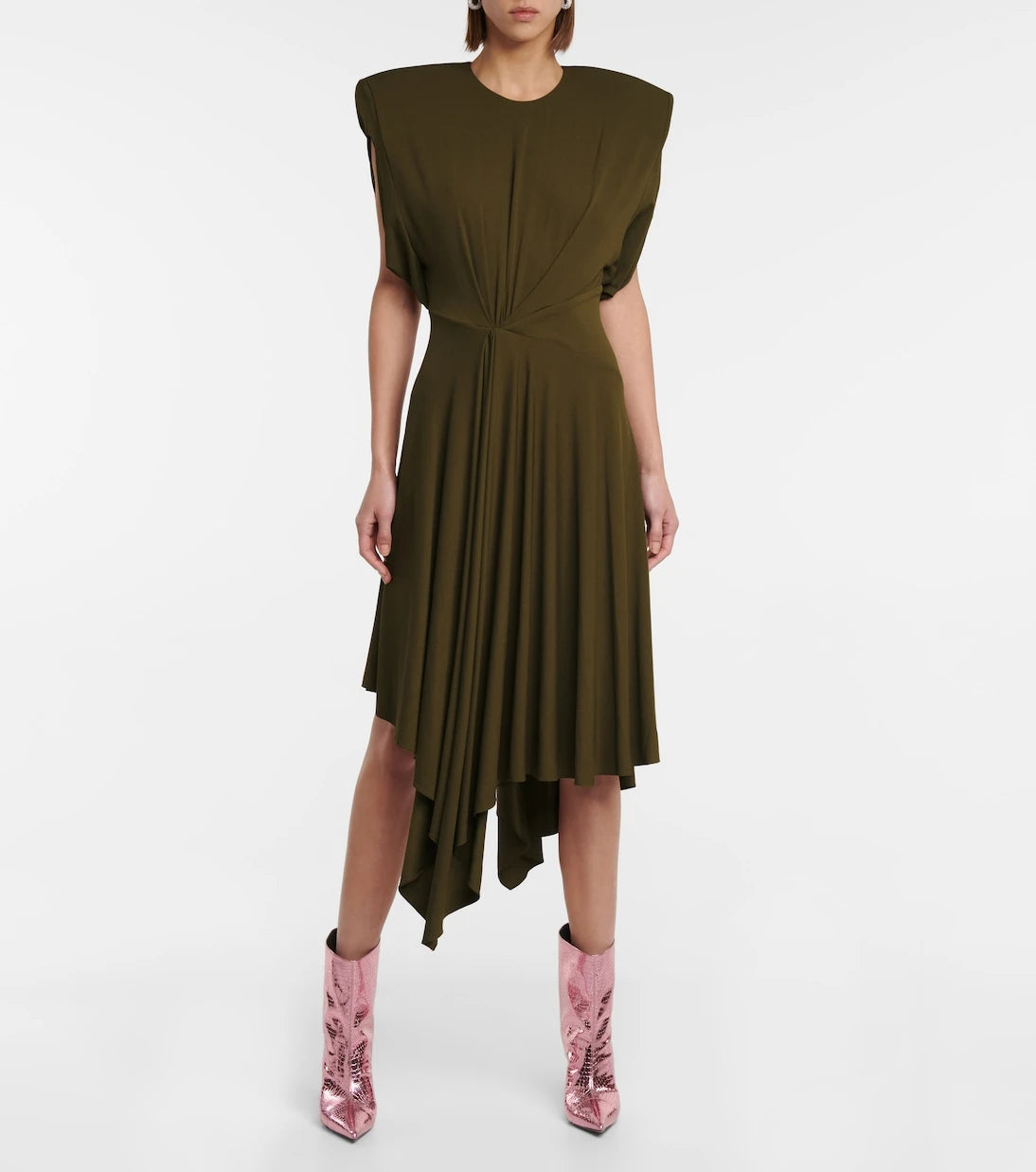 Alexandre Vauthier - Asymmetric jersey midi dress
