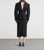 Givenchy Black Wool-Blend Midi Pencil Skirt