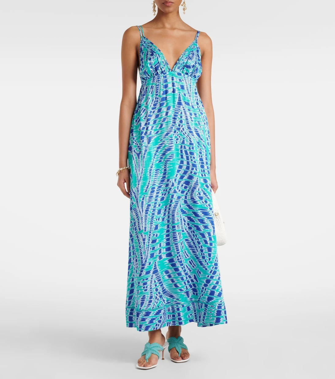 Poupette St Barth - Cassandra printed satin slip dress