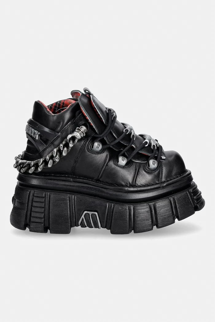 New Rock CRUST NEGRO, TOWER NEGRO E14 kadın deri bot