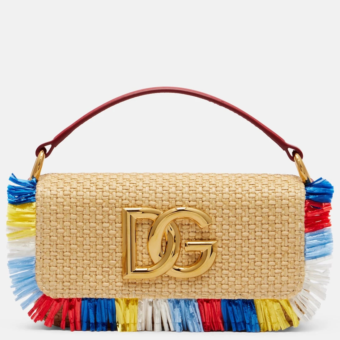 Dolce&Gabbana - 3.5 Small raffia-effect crossbody bag