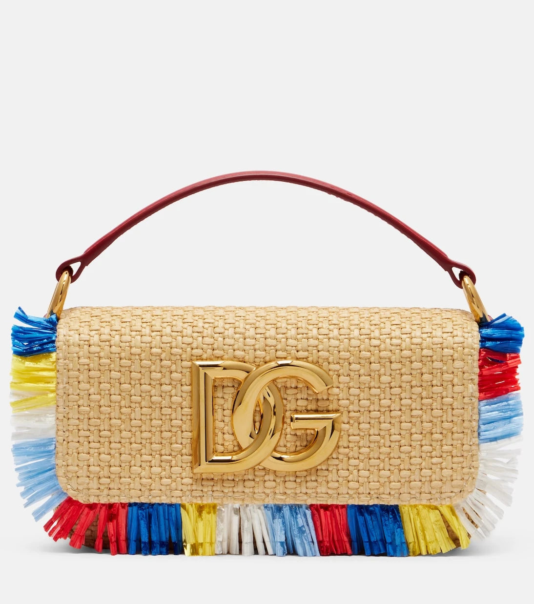 Dolce&Gabbana - 3.5 Small raffia-effect crossbody bag