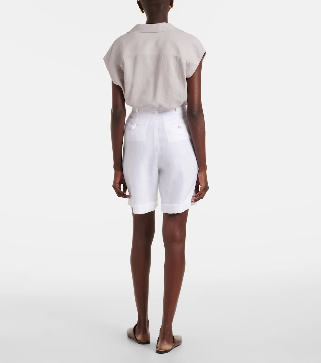 Loro Piana - George linen Bermuda shorts