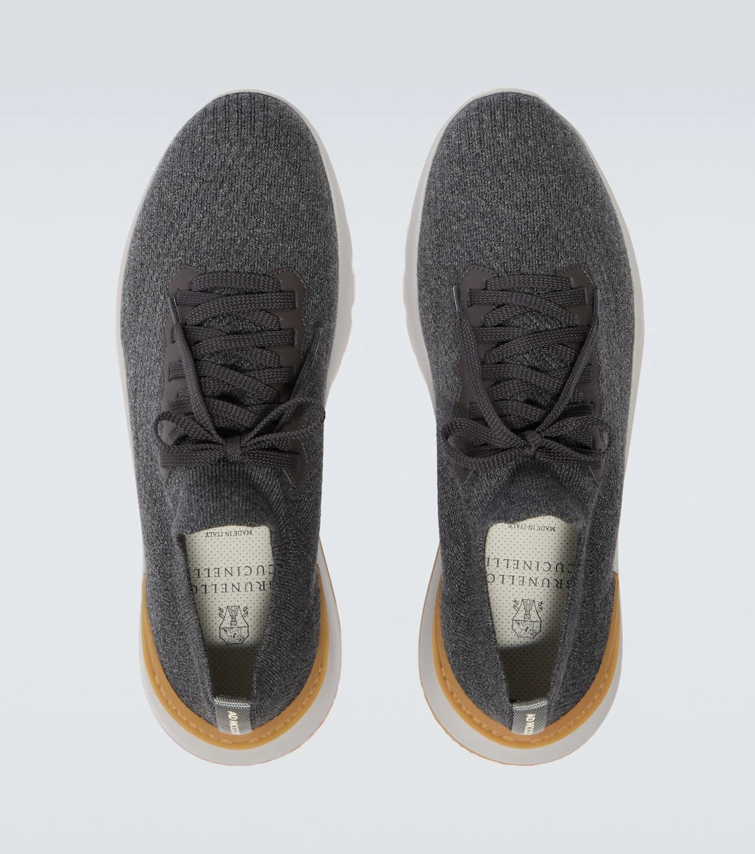 Brunello Cucinelli - Leather-trimmed sneakers