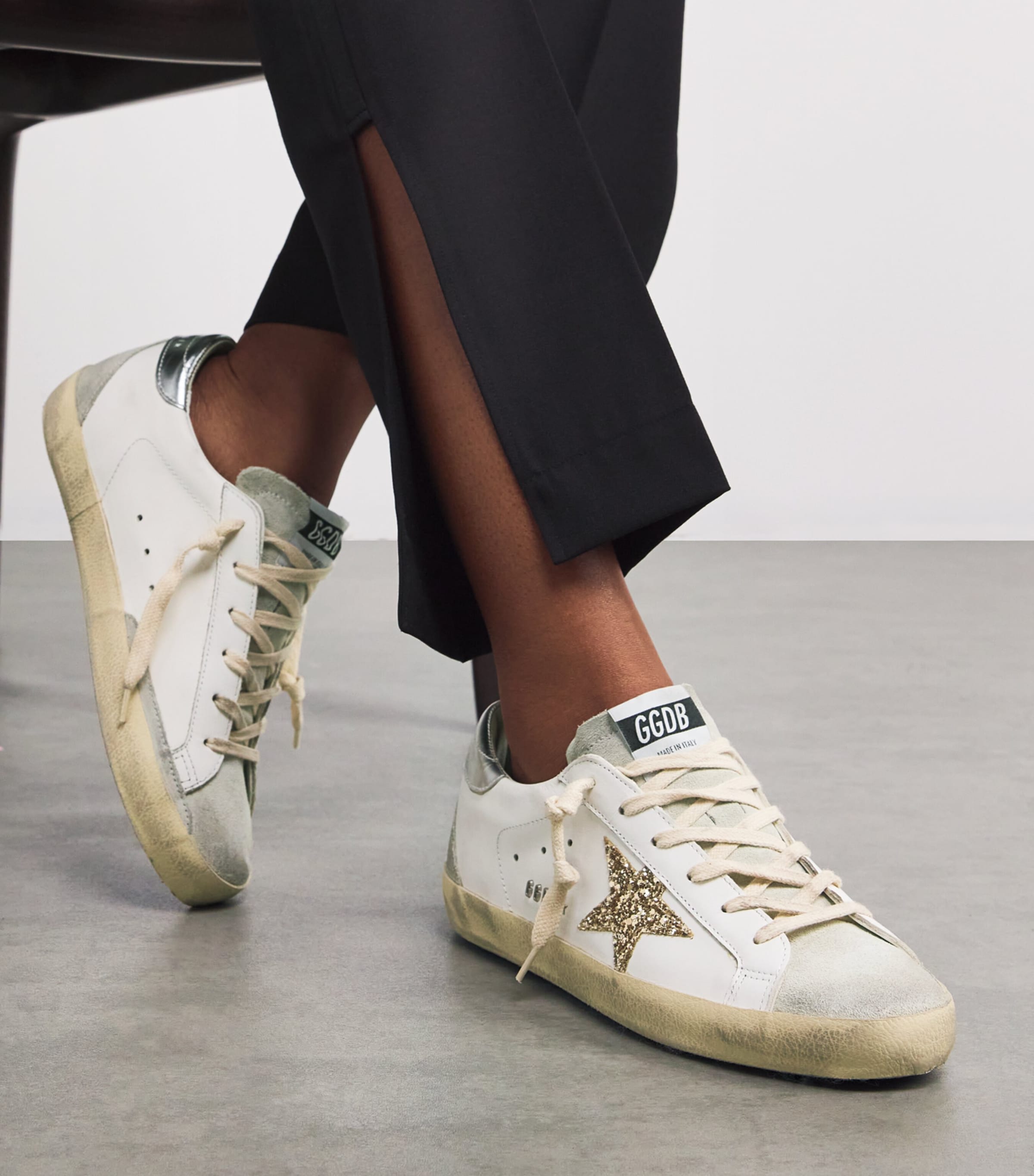 Golden Goose White Leather Superstar Sneakers