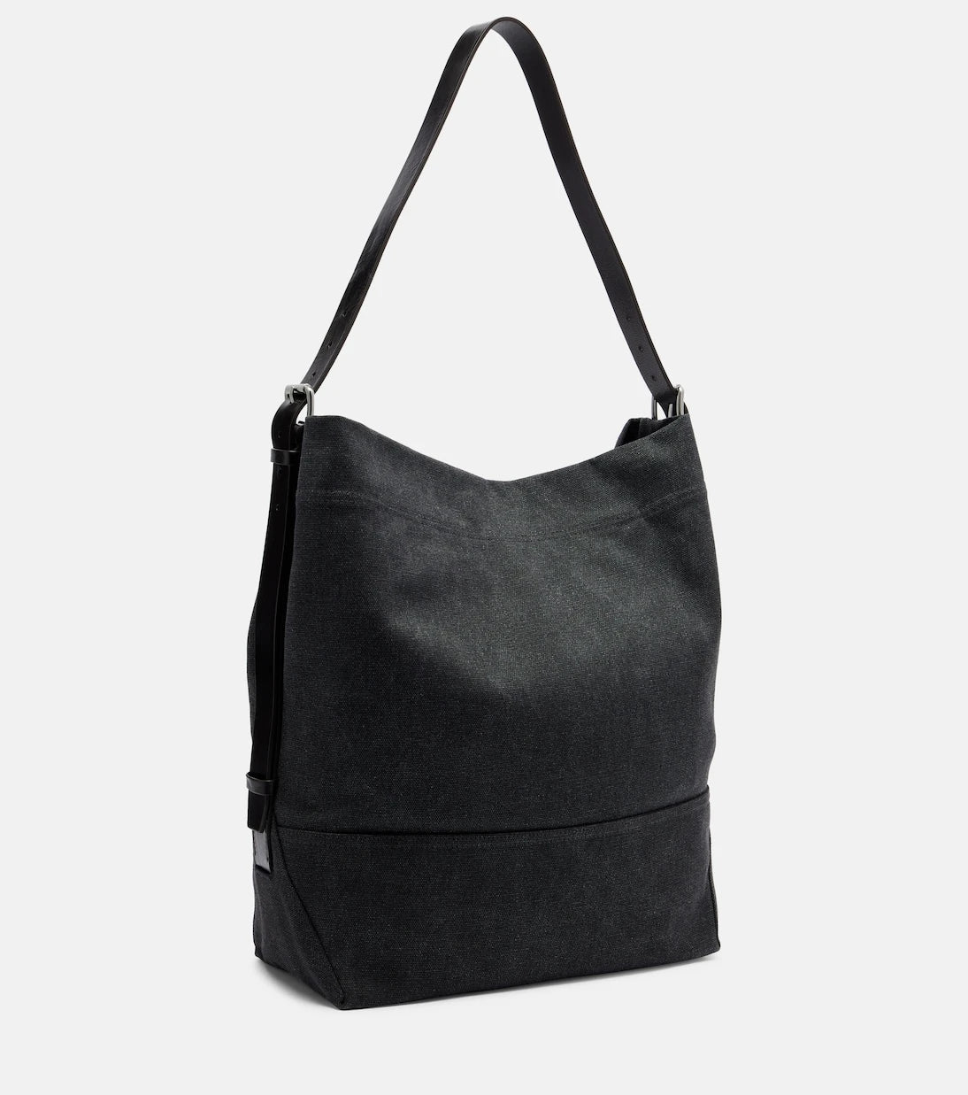 Lemaire - Belted leather-trimmed canvas tote bag