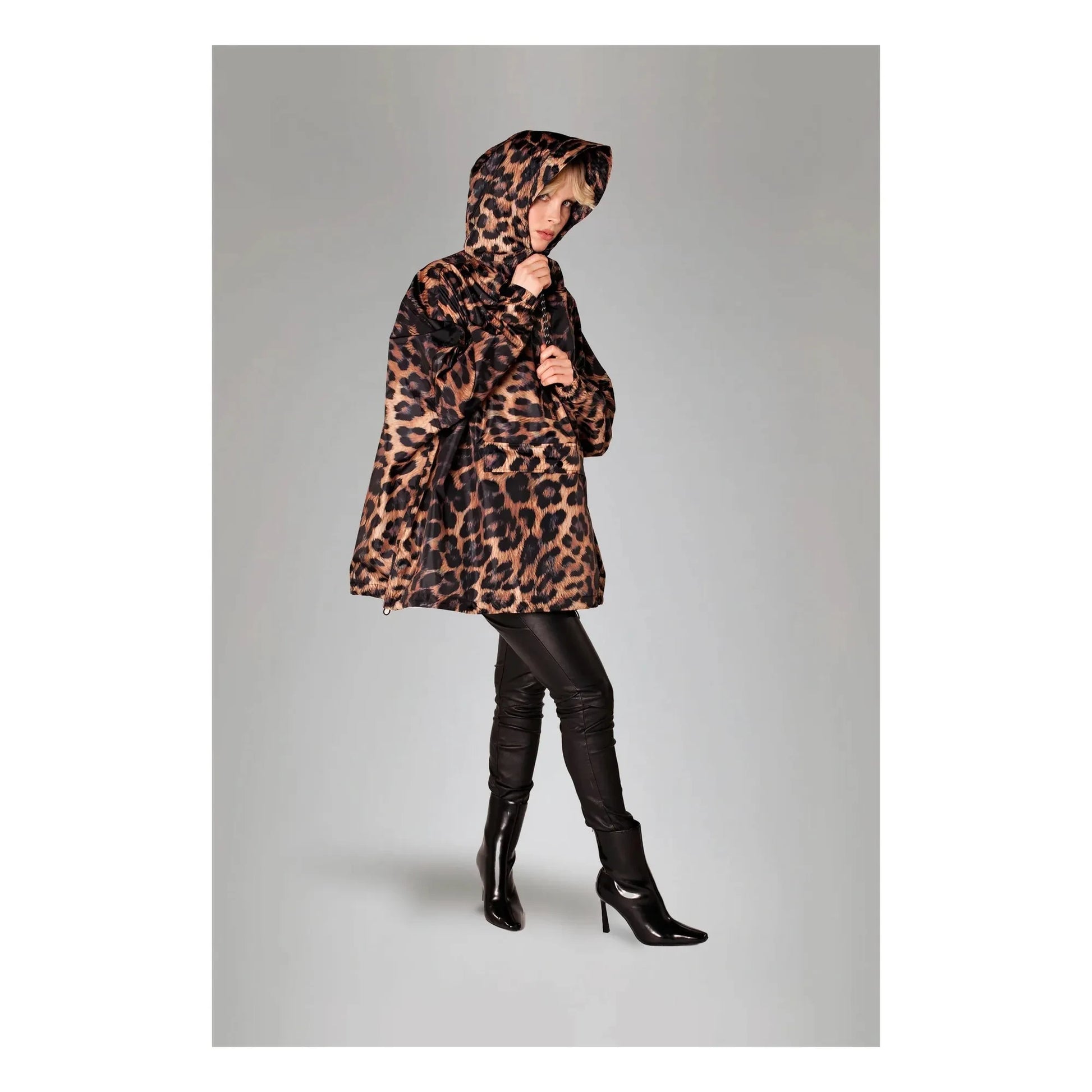 Rainkiss - Dark Leopard raincoat | Brown