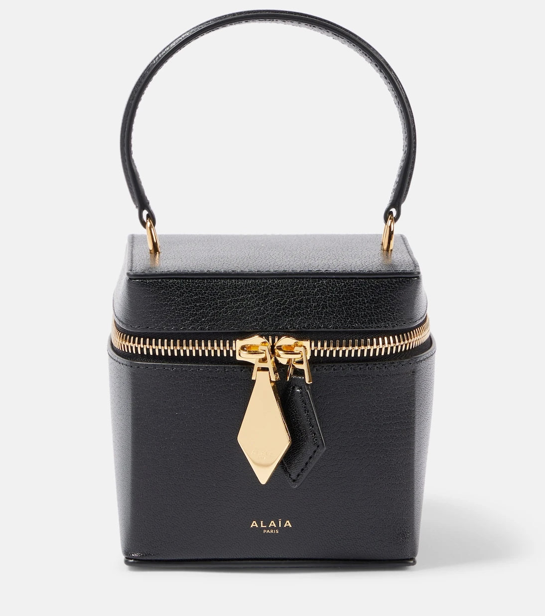 Alaïa - حقيبة مكياج كيوب جلدية