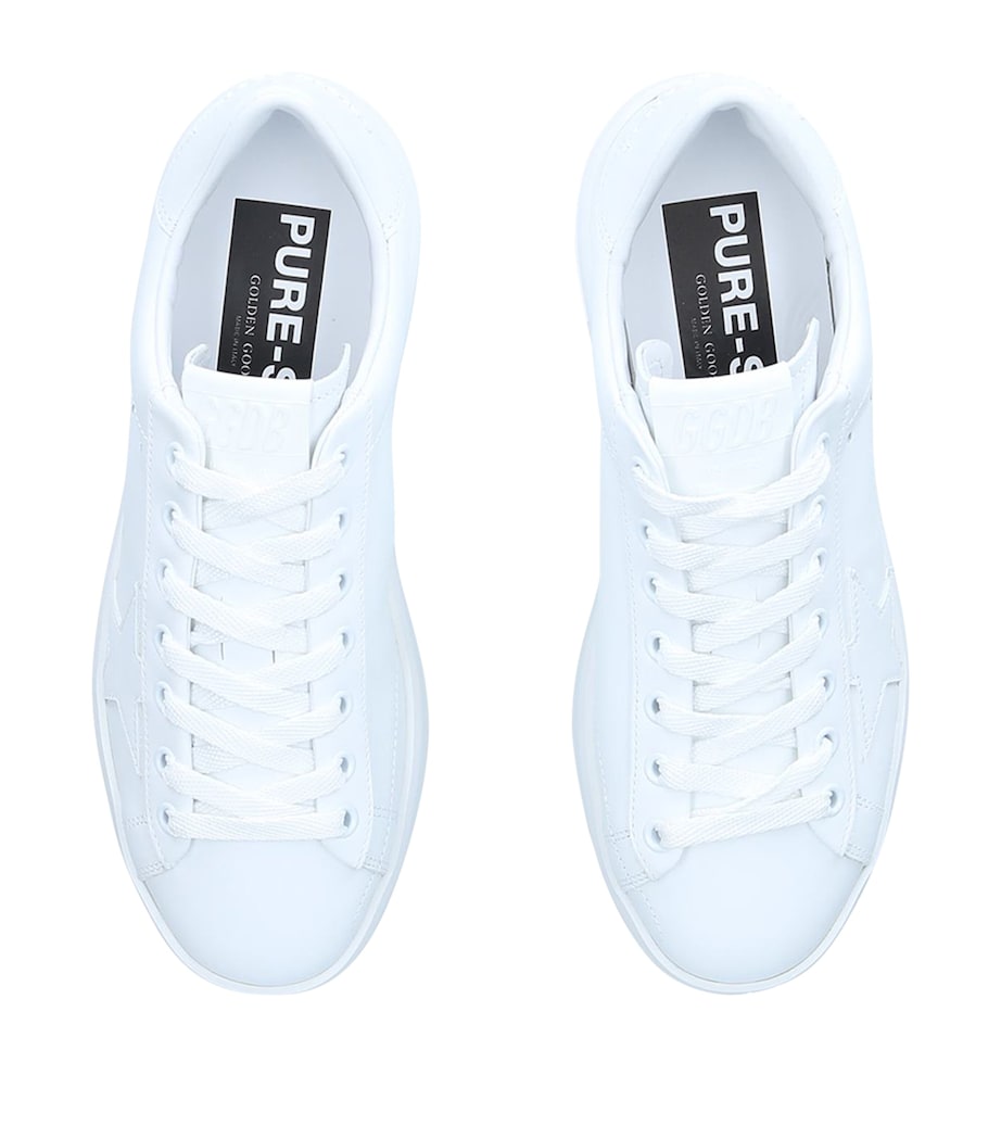 Golden Goose White Vegan Leather Purestar Sneakers