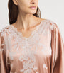TORLOWEI Pink Silk Lace Tokoni Kaftan