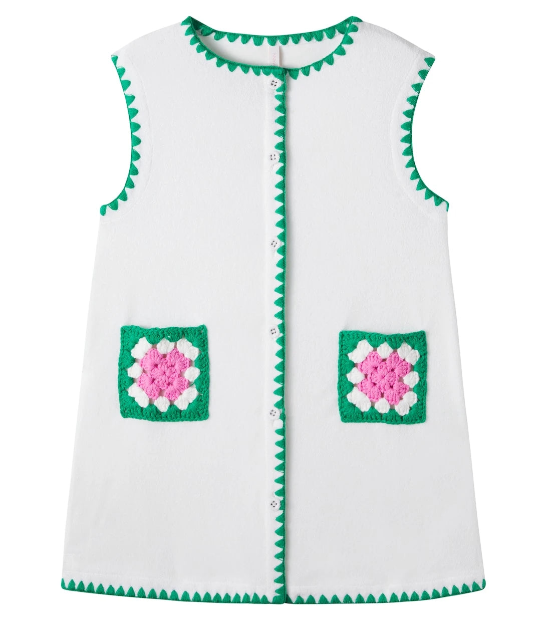 Zimmermann Kids - Crochet-trimmed cotton-blend dress