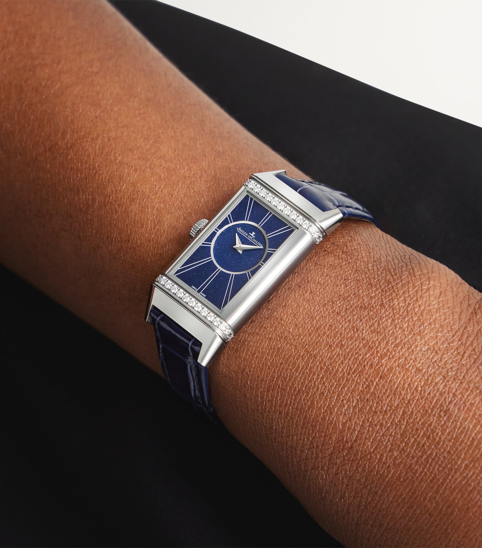 Stainless Steel and Diamond Reverso One Duetto Watch 20mm