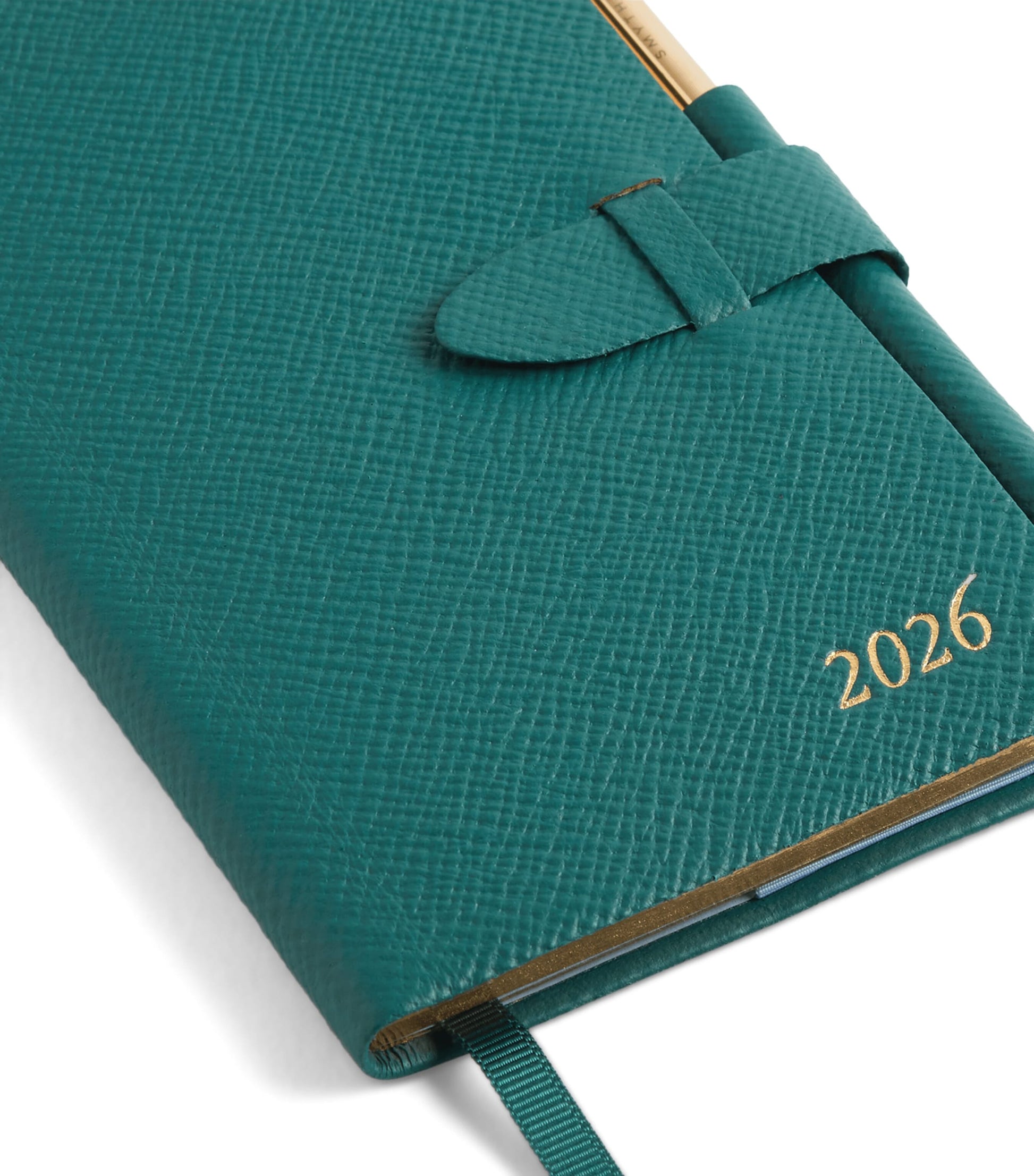 Panama Leather 2026 Diary with Pencil