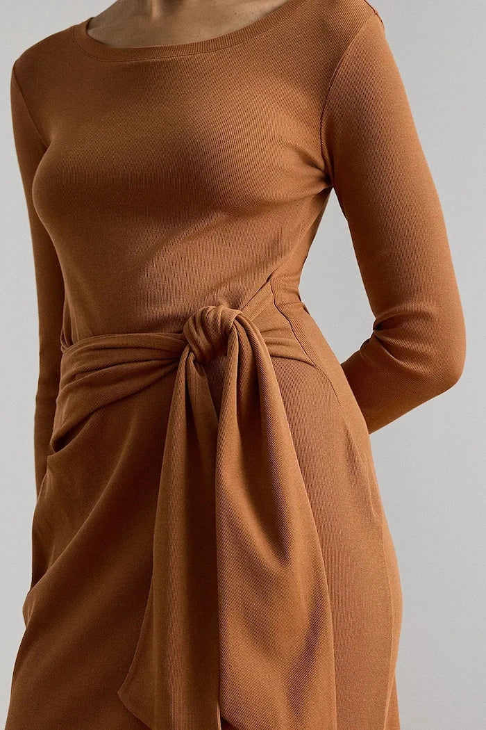 Lauren Ralph Lauren pamuklu bodycon elbise