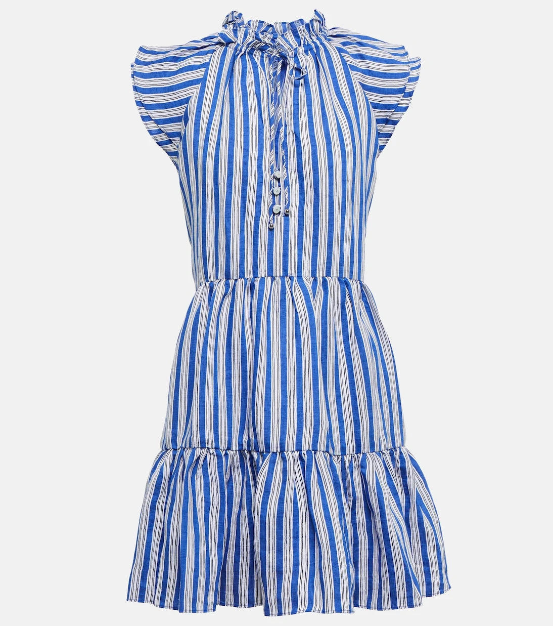 Veronica Beard - Striped linen-blend minidress