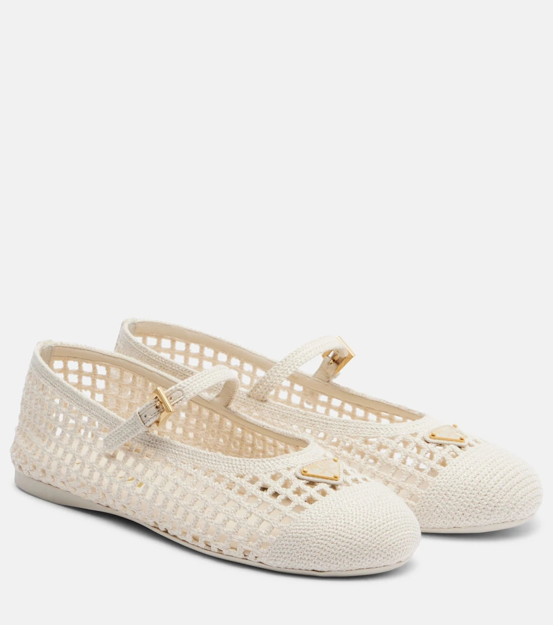 Prada - Crochet ballet flats