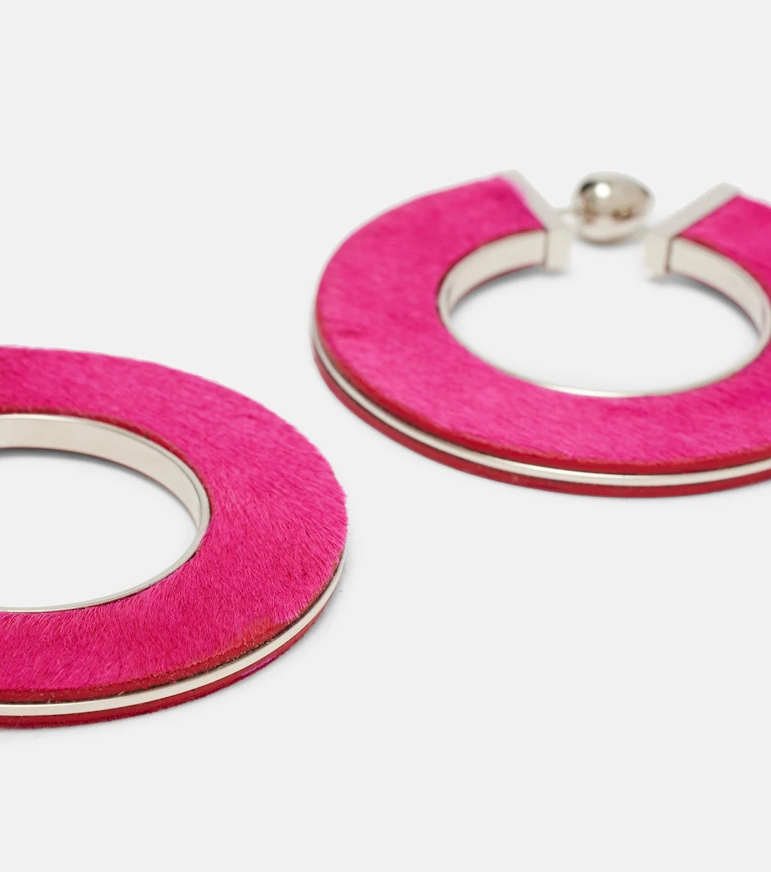 Alaïa - Leather-trimmed earrings