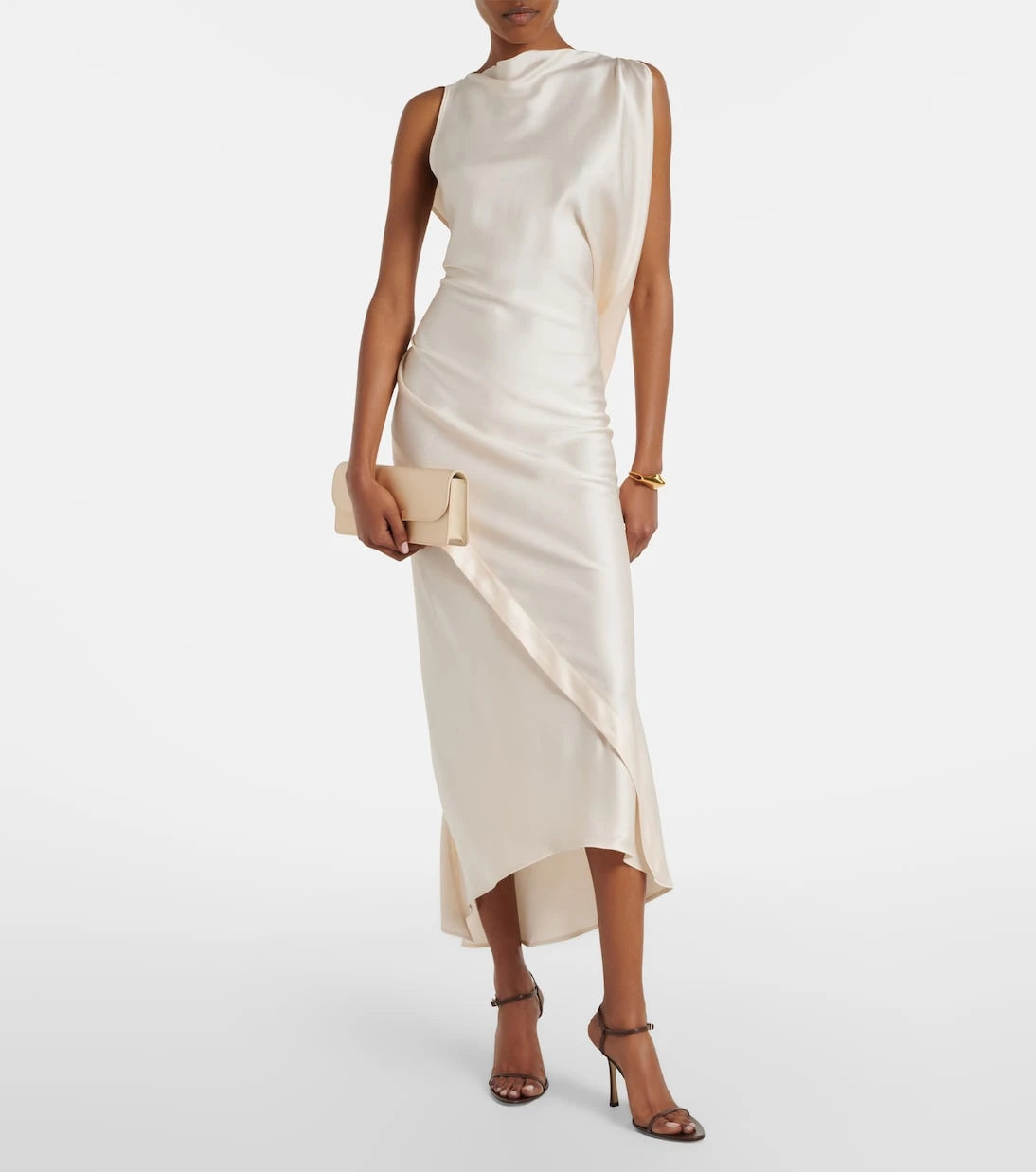 Victoria Beckham - Dorian East-West satin clutch