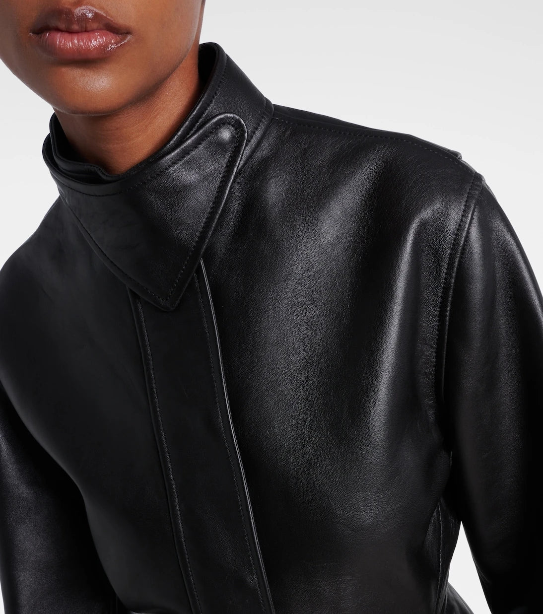 Alaïa - Peplum leather jacket