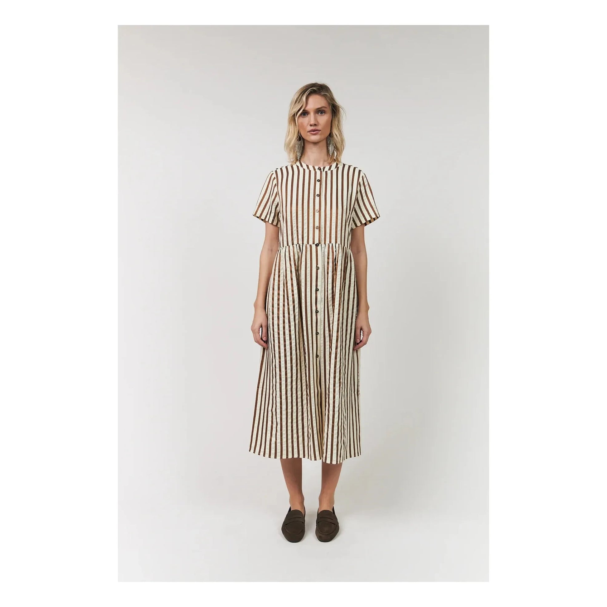 Lollys Laundry - Aliya Cotton Dress | Mocha
