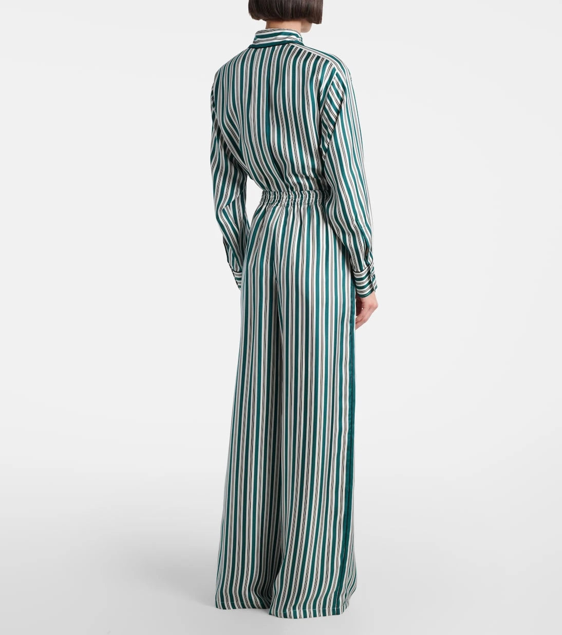 Max Mara - Ladino striped wide-leg silk twill pants