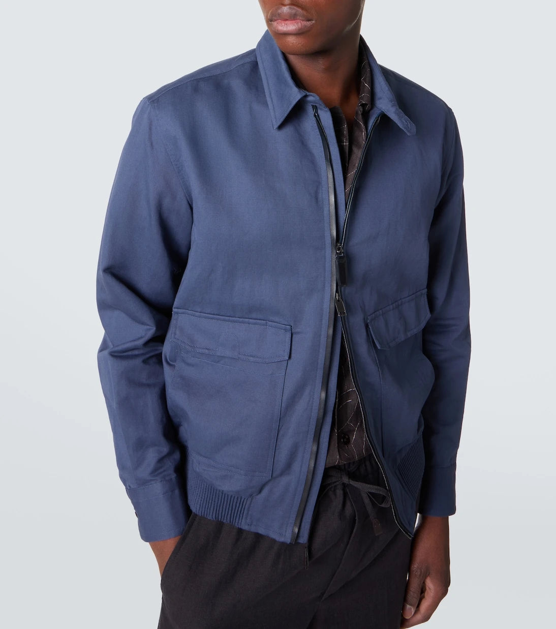 Brioni - Linen and cotton blouson jacket