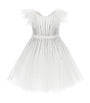 White Tulle Embellished Dress (2-12 Years)