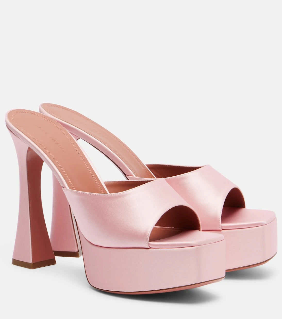 Amina Muaddi - Dalida satin platform mules