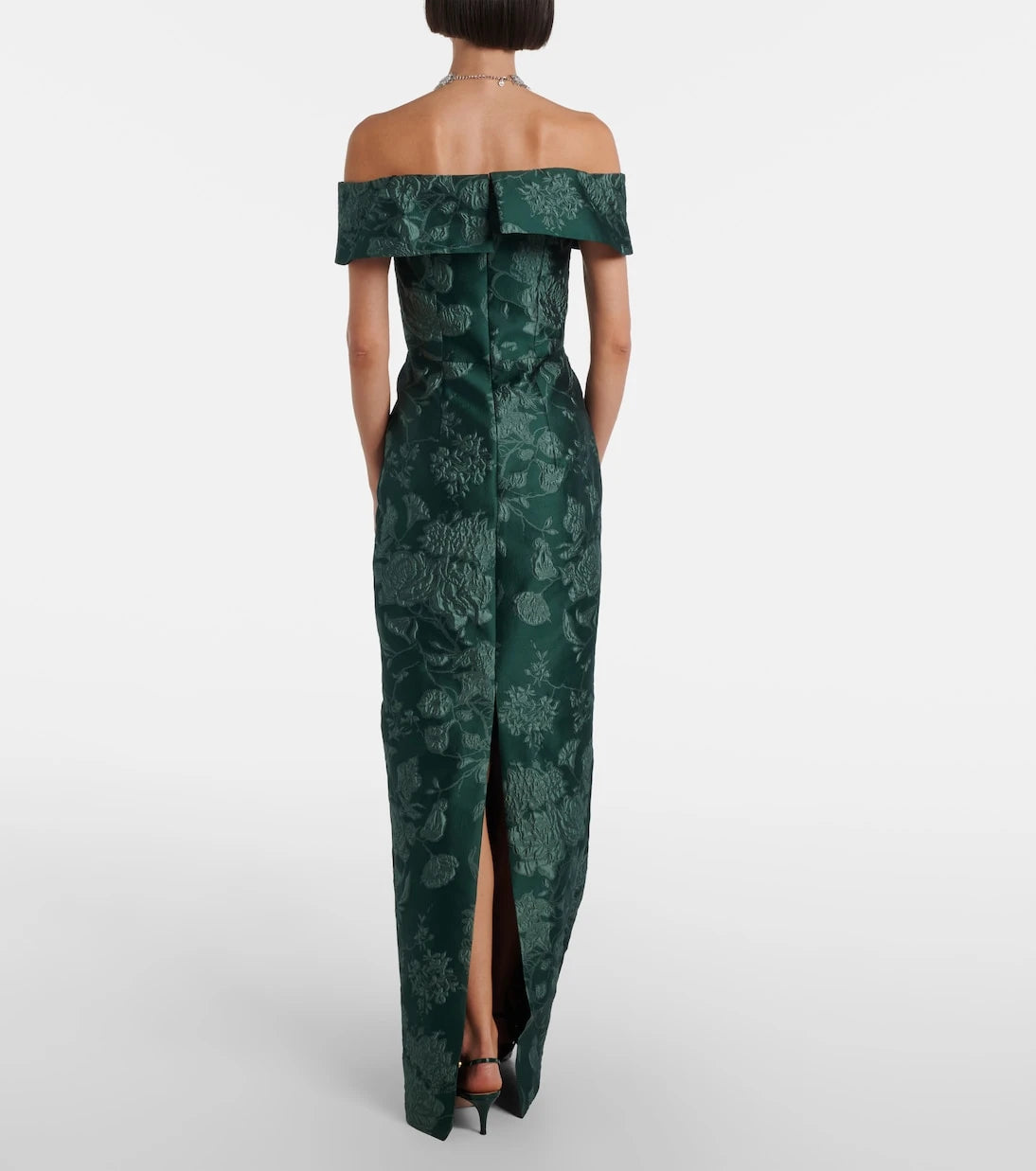 Emilia Wickstead - Aislinn floral cloqué bustier gown